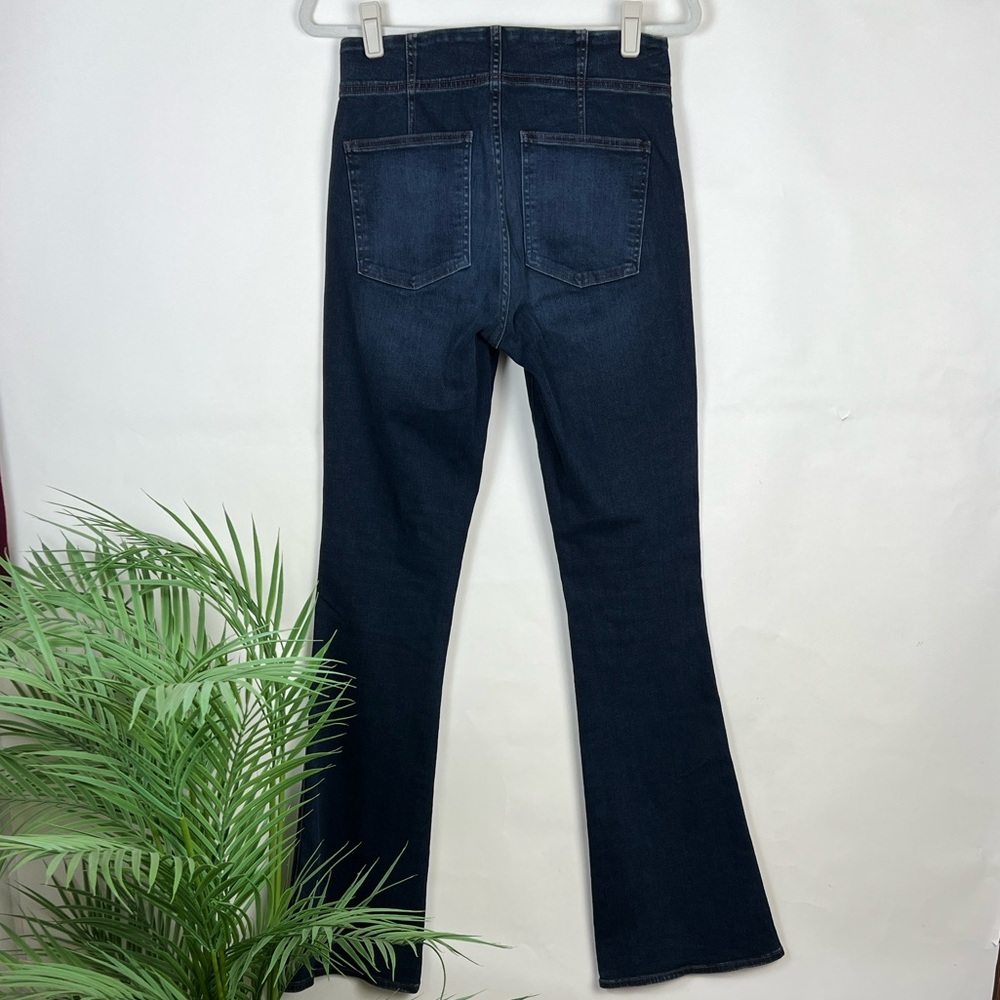 Veronica Beard Beverly Skinny Flare High Rise Jeans 29 Sailor Dark Ink Wash - Picture 4 of 9